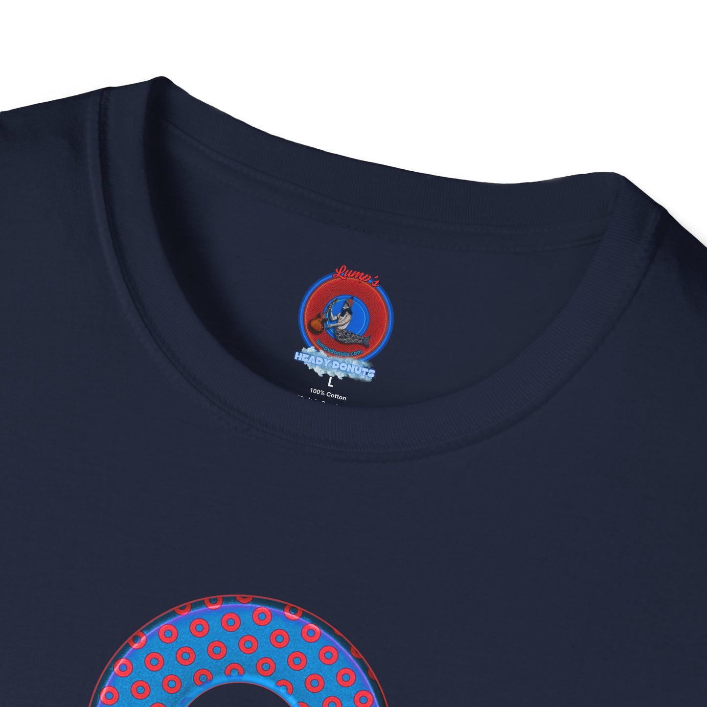 Plain Donuts/Unisex Soft-Style - "Plain Electric Paradoxical Donuts" - royal blue/red donuts