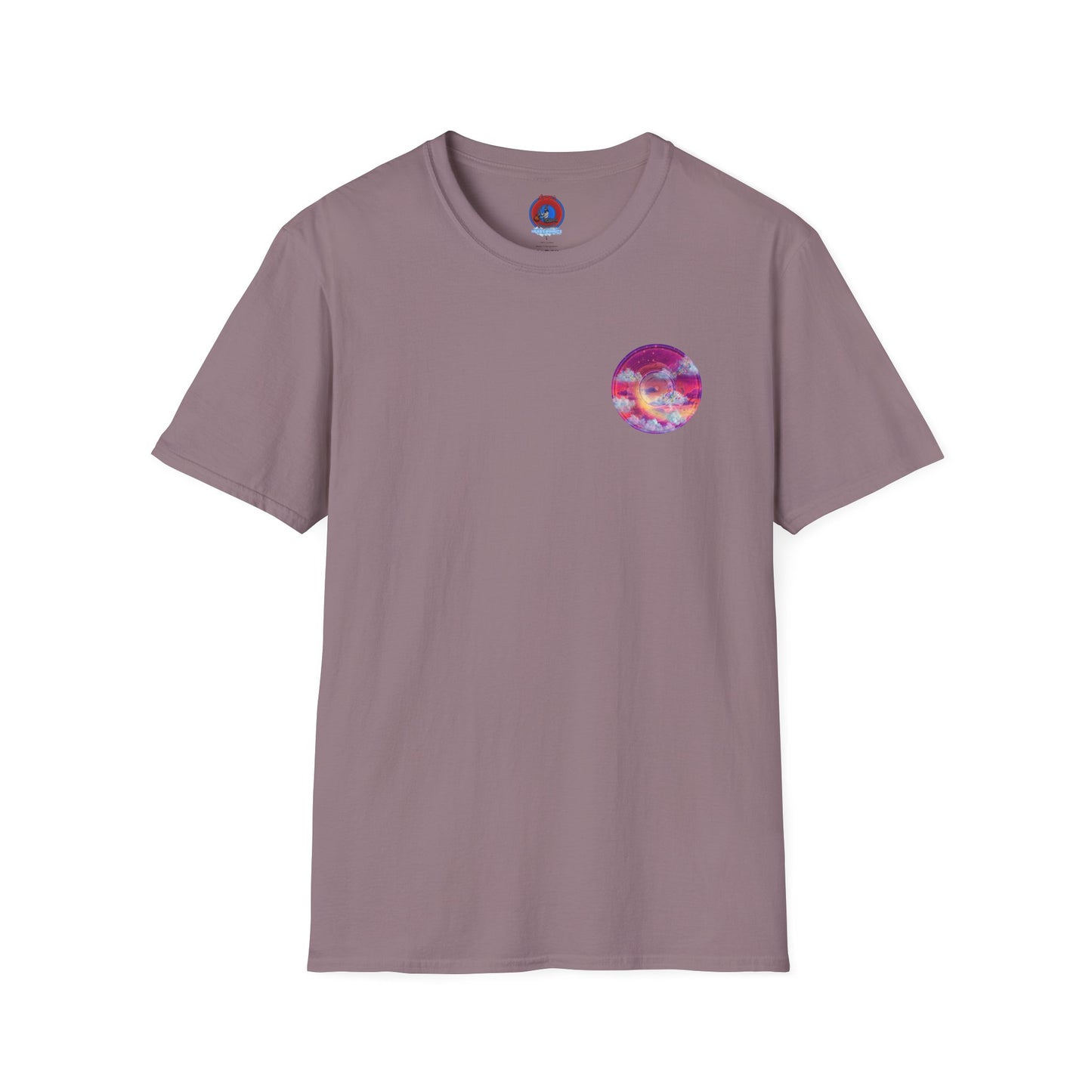 Classic Donut Tee - Unisex Soft-Style - "Conjurers of Donuts" - series 1.0  - magenta/purple donut