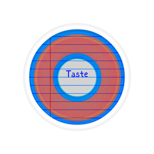 Donut Bumper/Outdoor Sticker - "That's 1 Tasty Donut" - series 1.0 - variant 1 - red donut w/words - [Die-Cut] 6"x 6"