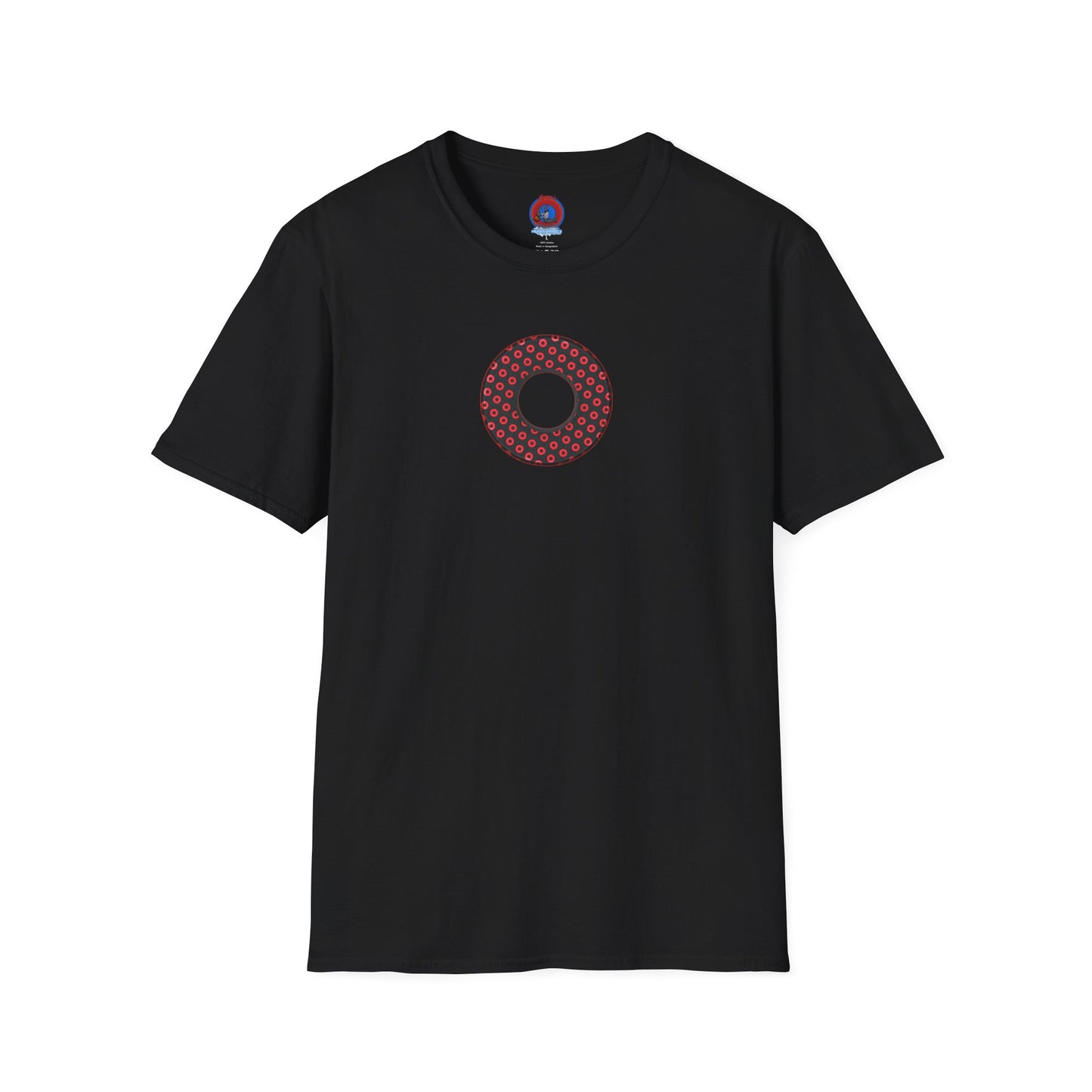 Plain Donuts/Unisex Soft-Style - "Plain Electric Paradoxical Donuts" - black/red donuts
