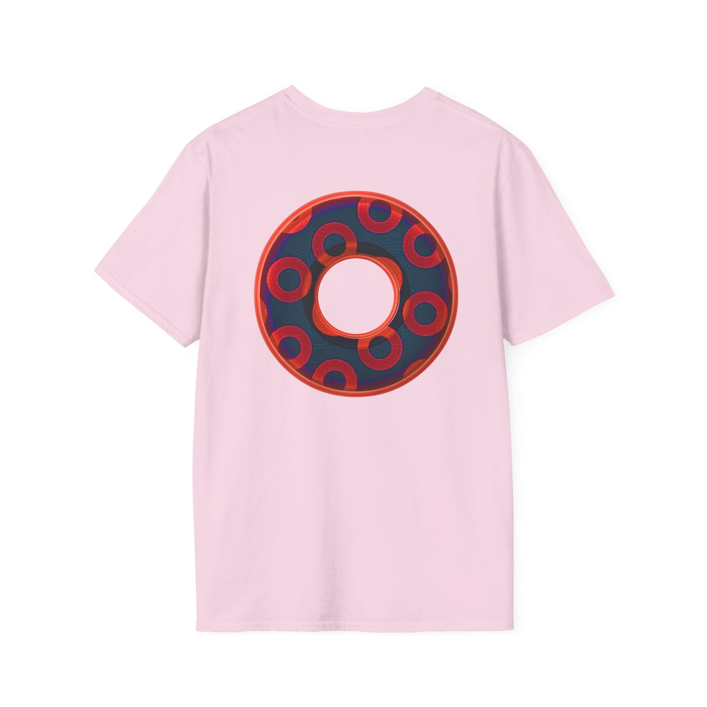 Plain Donuts/Unisex Soft-Style - "Plain Rustic Paradoxical Donuts" - red/navy blue donuts