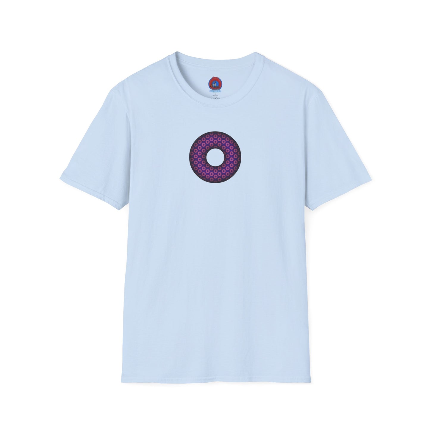 Plain Donuts/Unisex Soft-Style - "Plain Paradoxical Grided Donuts" - magenta/purple donuts