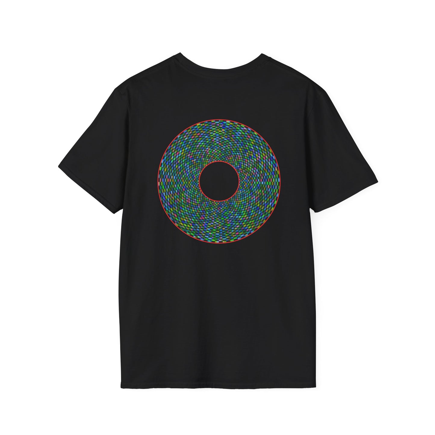 Donut Classic Donut Tee - Unisex Soft-Style - "The Pixilated Donut" - series 1.0 - multi-color donut
