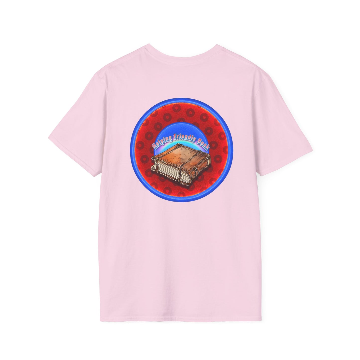 Classic Donut Tee - Unisex Soft-Style - "Read the F'ing Donut" - red/blue paradoxical donut - variant 2