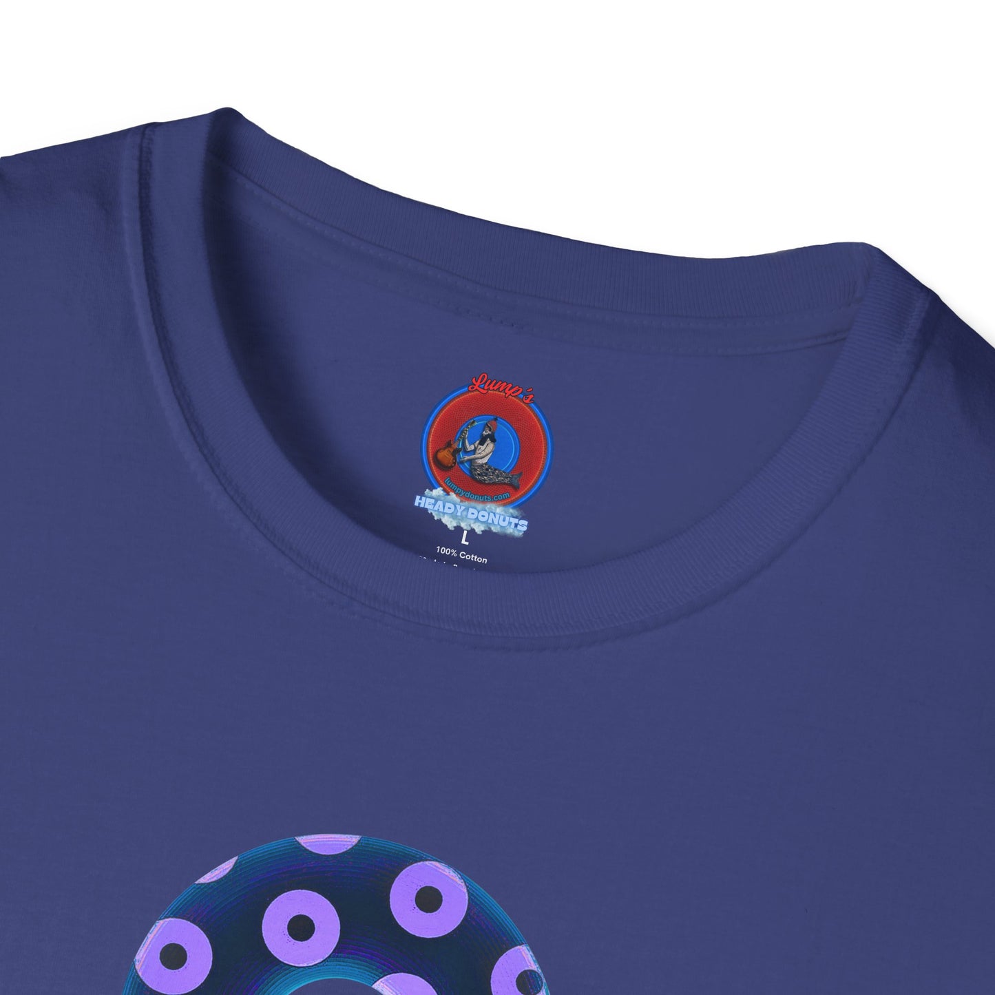 Plain Donuts/Unisex Soft-Style - "Plain Blimpy Paradoxical Donuts" - dark blue/bright purple donuts