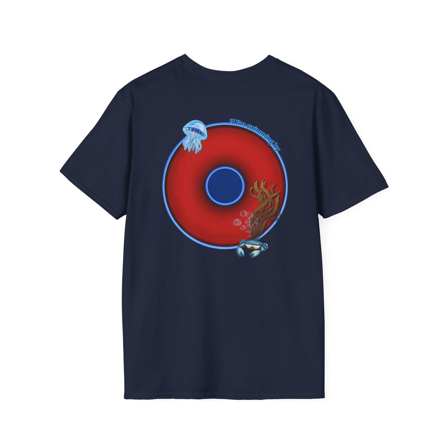 Classic Donut Tee - Unisex Soft-Style - "The Swimmer's Donut" - plump red donut