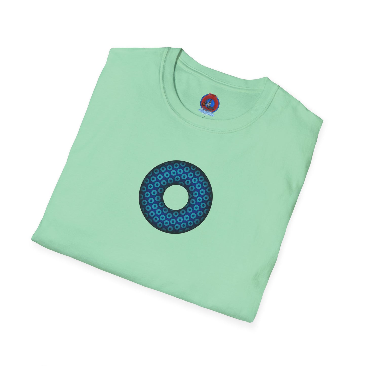Plain Donuts/Unisex Soft-Style - "Plain Paradoxical Grided Donuts" - light blue/dark blue donuts
