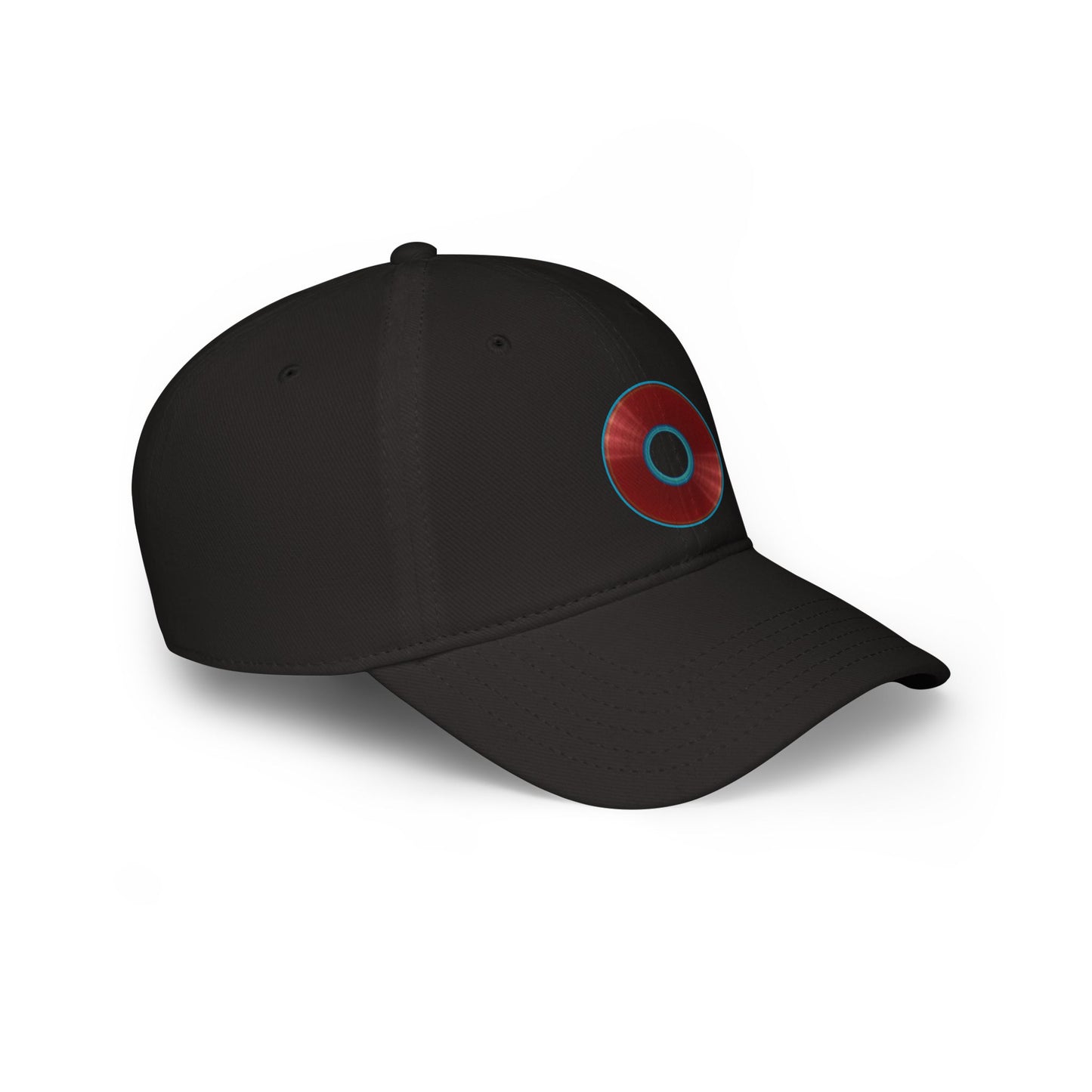 Lumpy Donut Baseball Cap - "Plain [Mary] Jane" - vivid dark record red donut w/