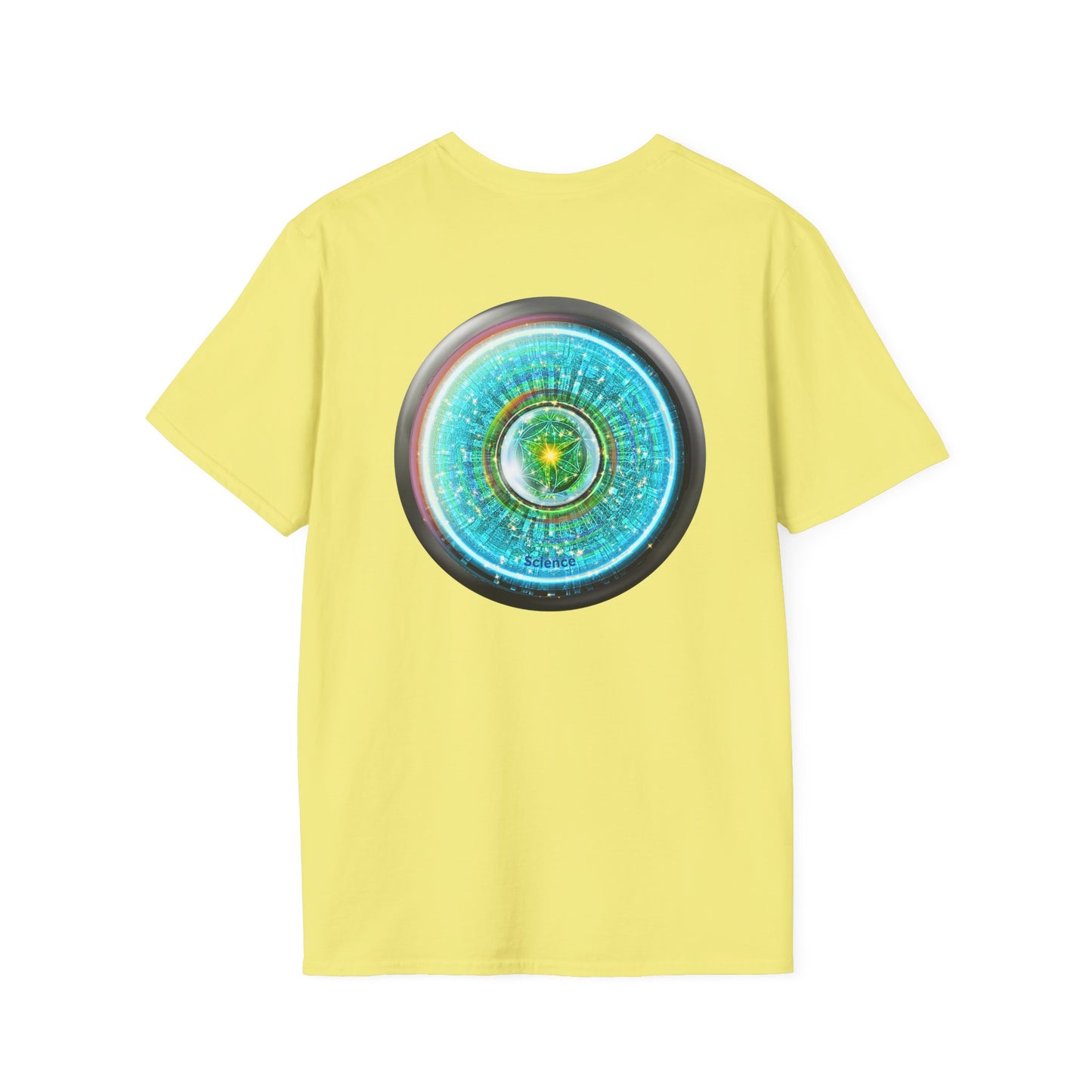 Classic Donut Tee - Unisex Soft-Style - "Donut of Life Tee" - vivid turquoise tube donut - variant 3