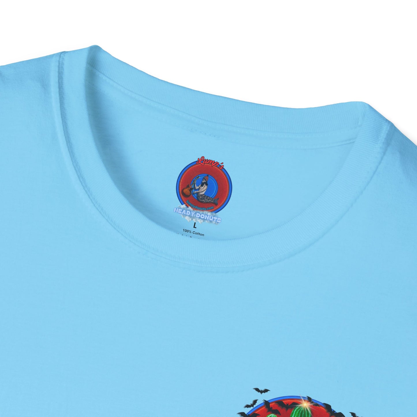 Classic Donut Tee - Unisex Soft-Style - "Raoul Duke's Sinfully Delicious Donut" - vivid red donut