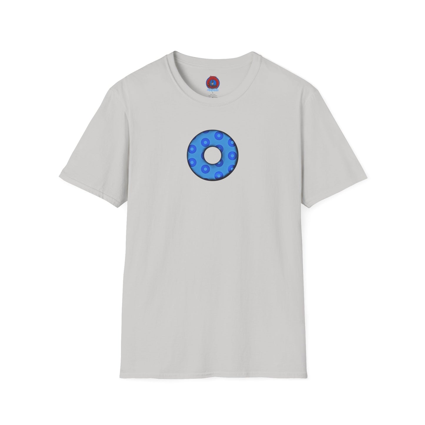 Plain Donuts/Unisex Soft-Style - "Plain Blimpy Paradoxical Donuts" - blue/light blue donuts