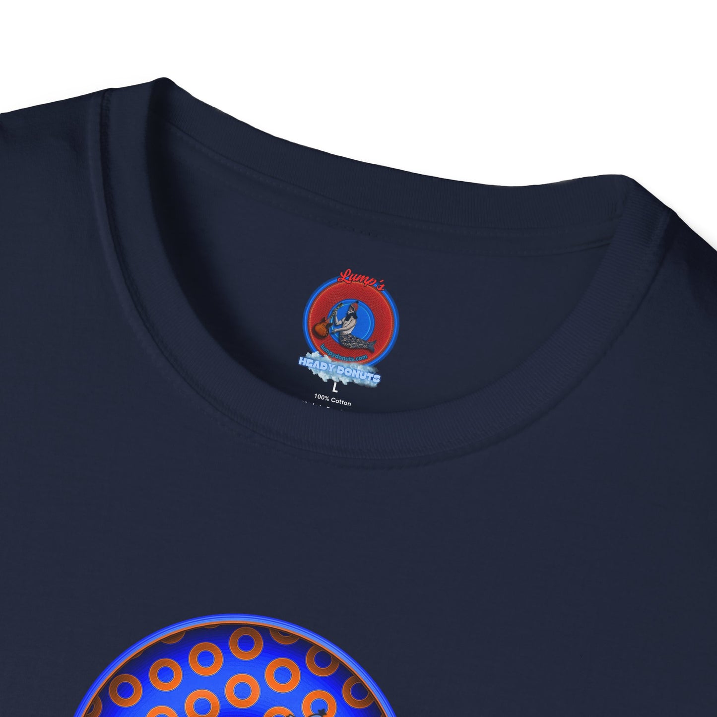 Classic Donut Tee - Unisex Soft-Style - "Diedrich Knickerbocker's Donut" - blue/orange caviar paradox donut - variant 2