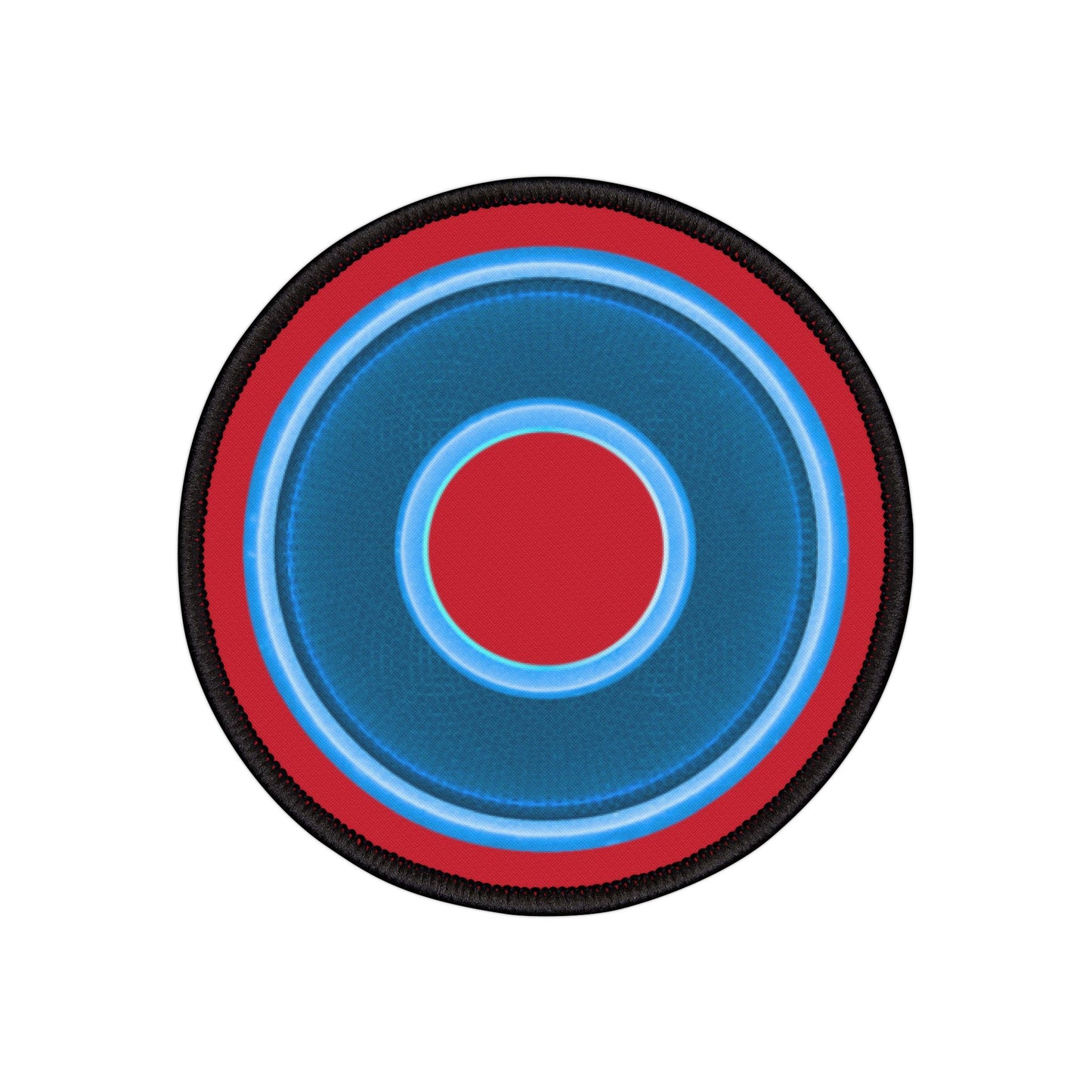 Iron-On Donut Patch - rustic blue/blue donut