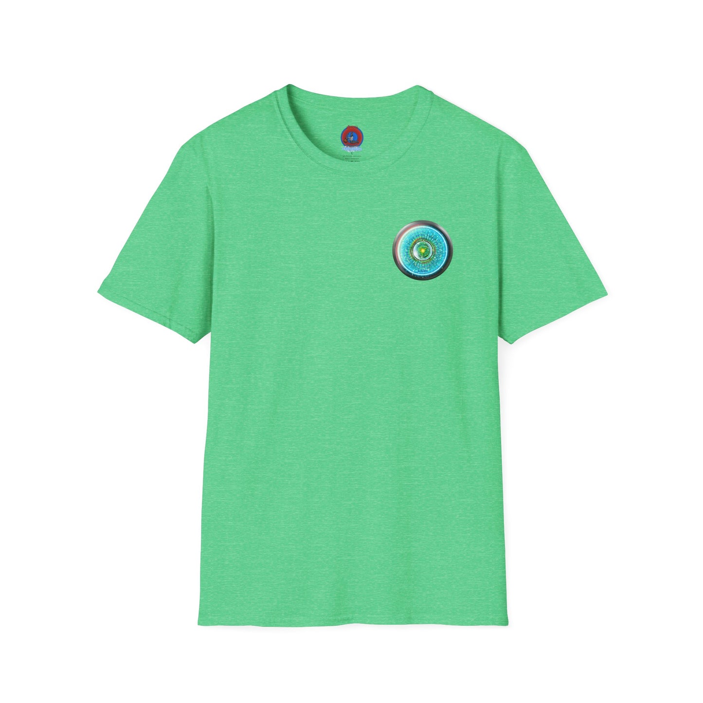 Classic Donut Tee - Unisex Soft-Style - "Donut of Life Tee" - vivid turquoise tube donut - variant 3
