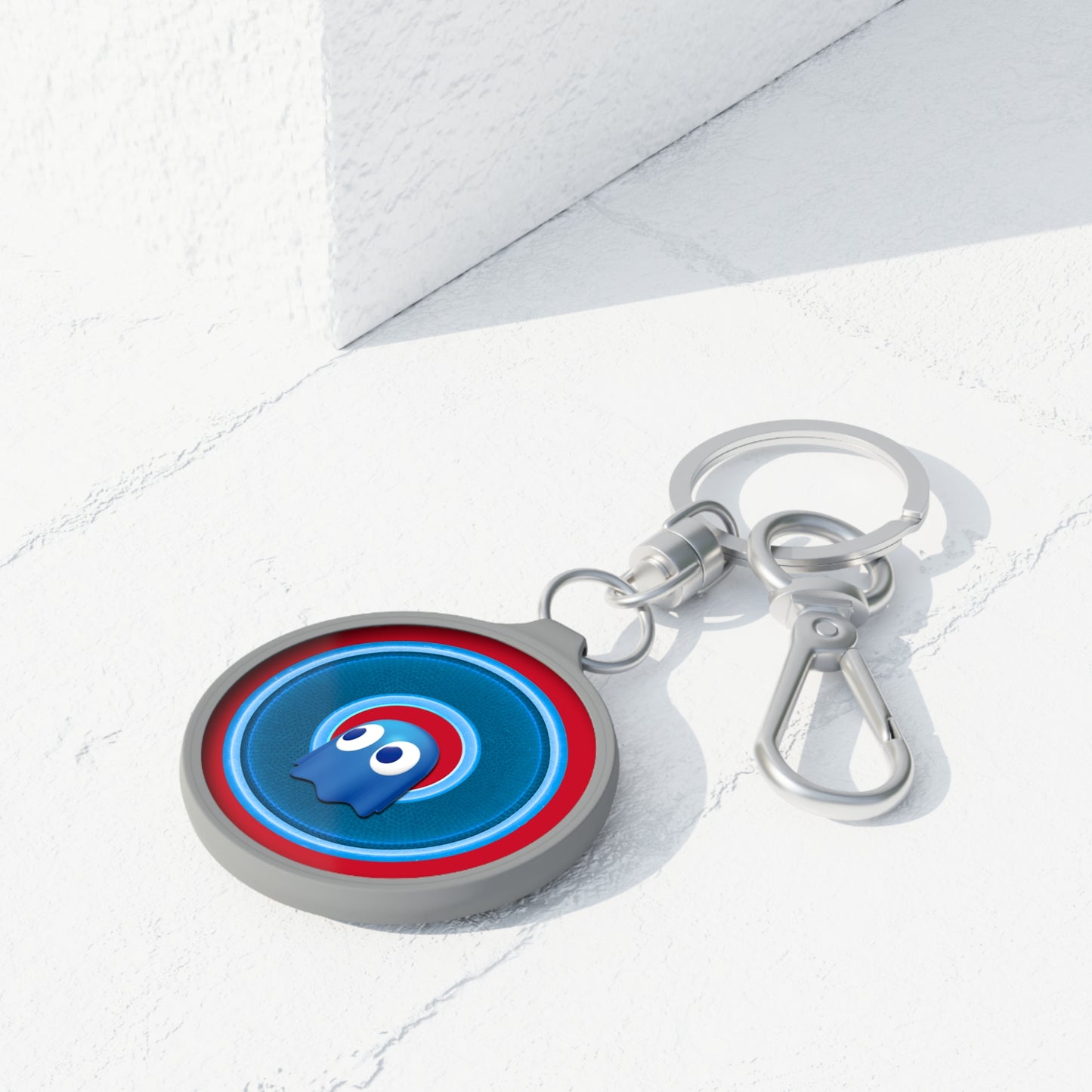Lumpy Donut Keychain - "The Story of the Donut" - series 1.0 - variant 2 - blue donut