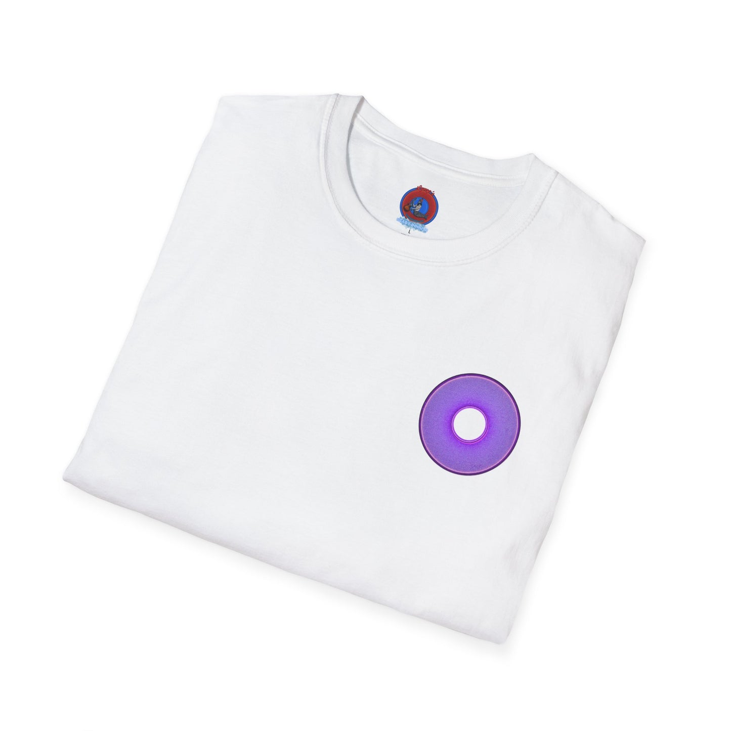 Classic Donut Tee - Unisex Soft-Style - "The Joker's Personal Tees - Troubadour Edition" - series 1.0 - variant 1 - purple donut