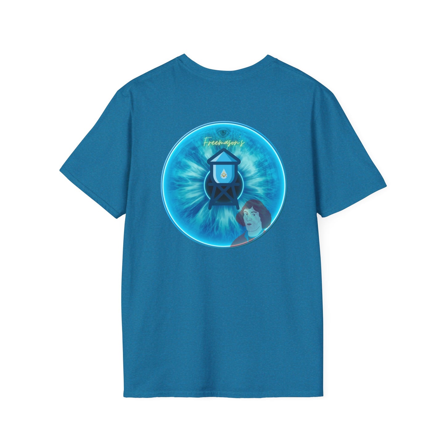 Classic Donut Tee - Unisex Soft-Style - "The Peering Donut of Opacity" - light blue idonut - variant 3