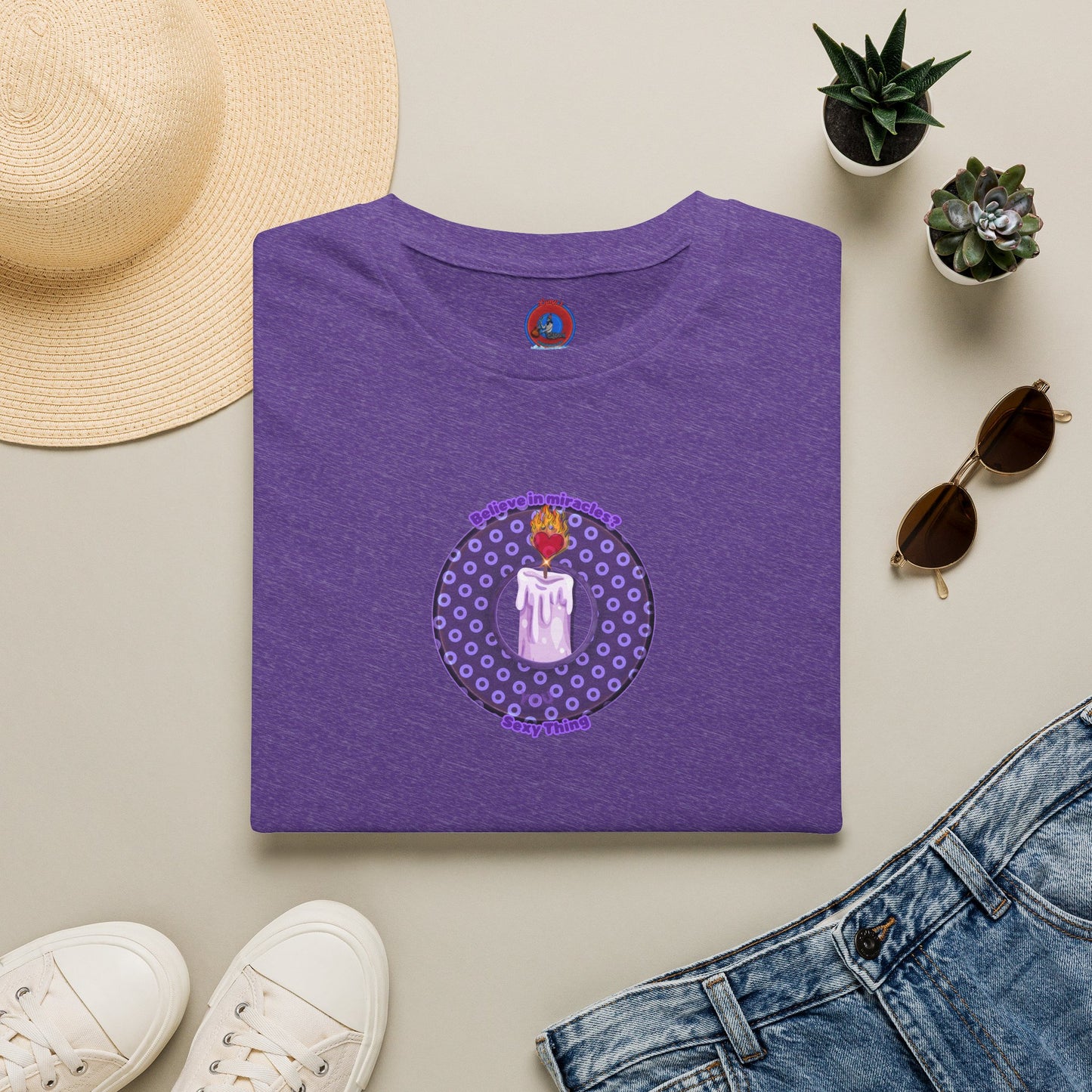 Classic Donut Tee - Unisex Soft-Style - "Donuts for Sexy Things" - electric purple/light purple paradox donut