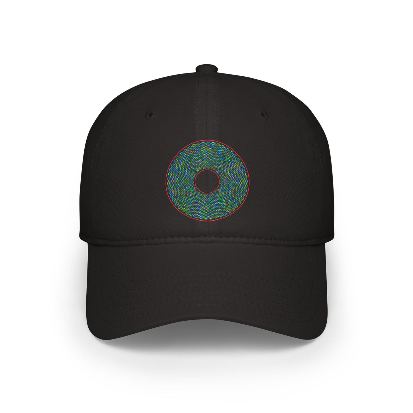Lumpy Donut Baseball Cap - "Pixilated Donut" - variant 1 - assorted color donut w/