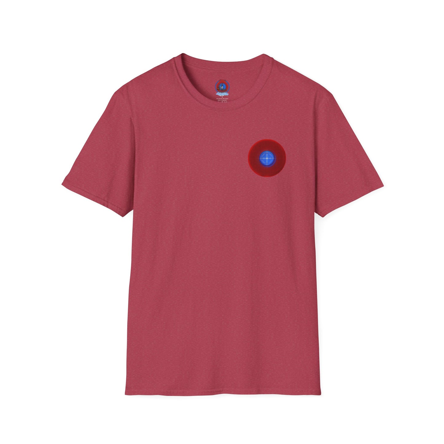 Classic Donut Tee - Unisex Soft-Style - "The Geometrical Donut" - series 1.0 - red donut
