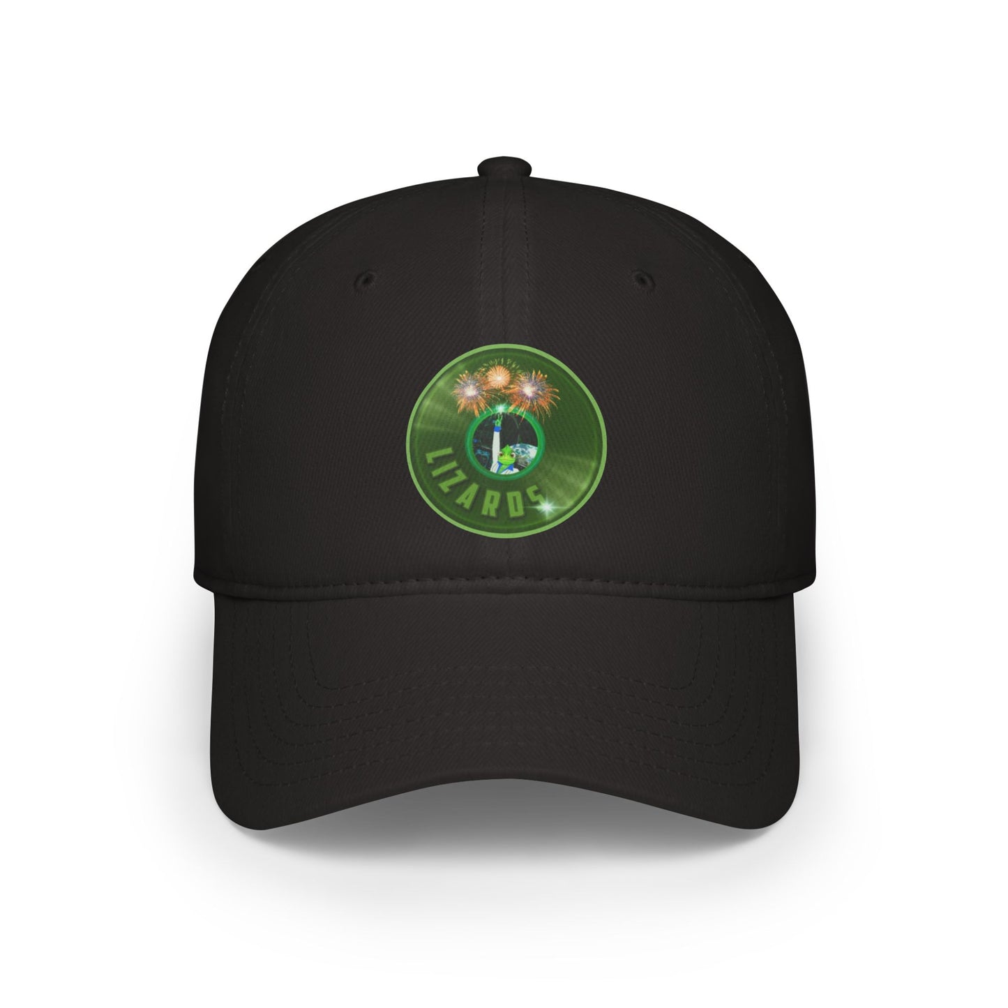 Lumpy Donut Baseball Cap - "Rutherford's Staying Alive Donut Cap" - variant 1 vivid green record donut w/