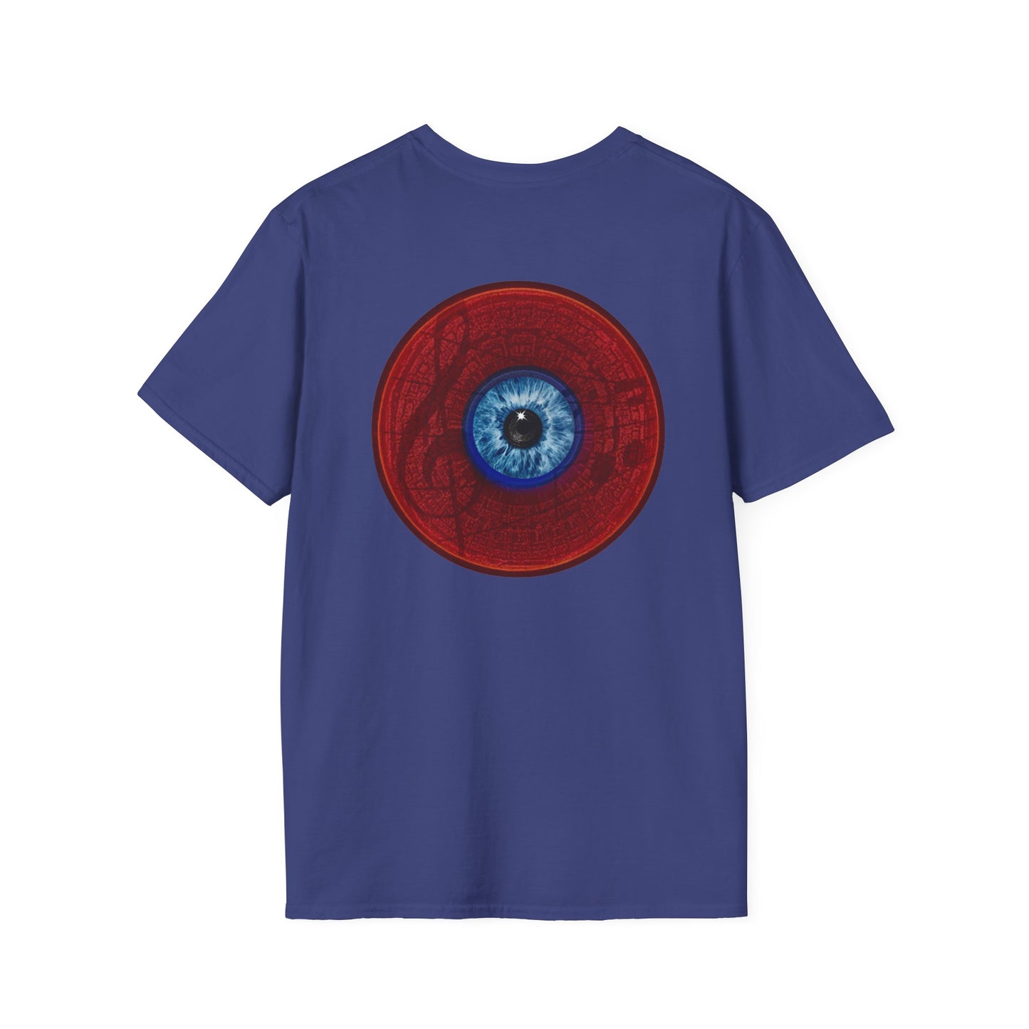 Classic Donut Tee - Unisex Soft-Style - "Peering through Your Opacity" - series 1.0 - red donut w/eye