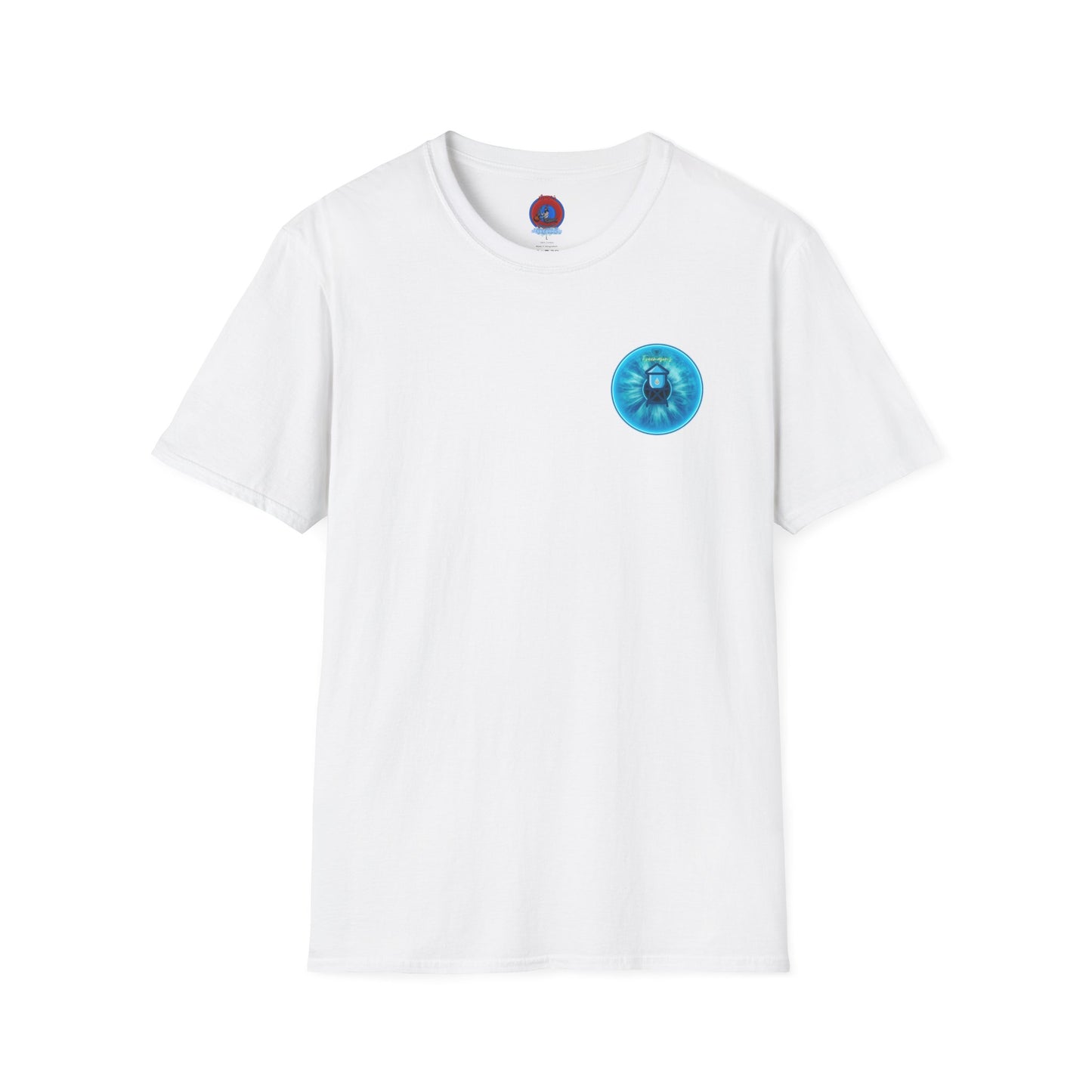Classic Donut Tee - Unisex Soft-Style - "The Peering Donut of Opacity" - light blue idonut - variant 1
