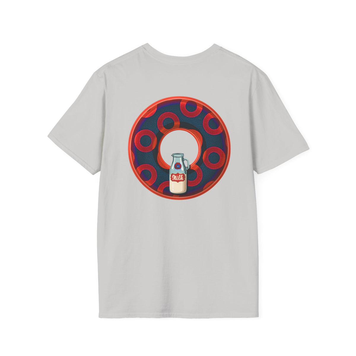 Classic Donut Tee - Unisex Soft-Style - "Wooked Cream - YEMSG Donut " -purple/red rustic paradox donut - variant 3