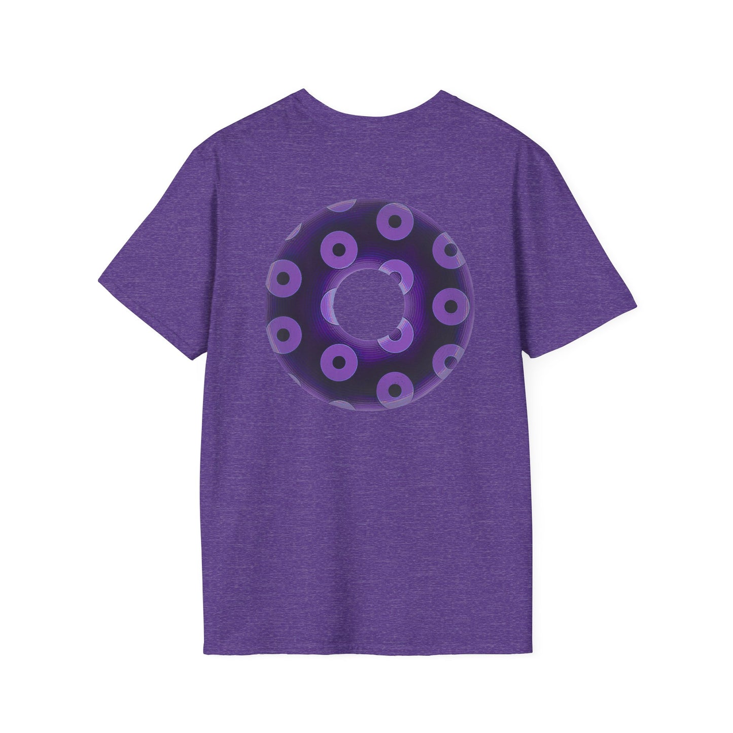 Plain Donuts/Unisex Soft-Style - "Plain Blimpy Paradoxical Donuts" - dark purple/light purple donuts