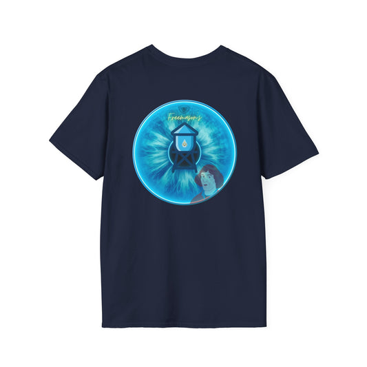 Classic Donut Tee - Unisex Soft-Style - "The Peering Donut of Opacity" - light blue idonut - variant 3
