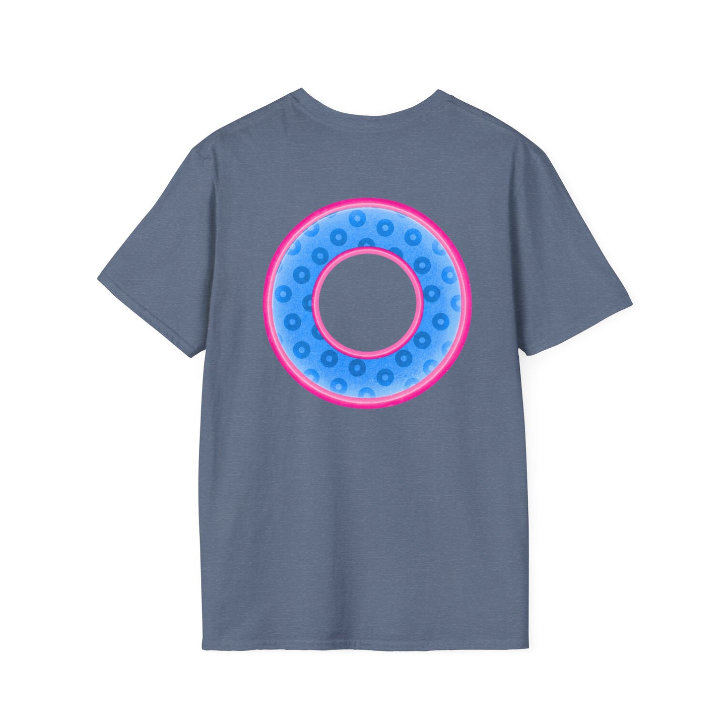 Plain Donuts/Unisex Soft-Style - "Plain Wide Mouthed Paradoxical Donuts" - light blue/pink donuts