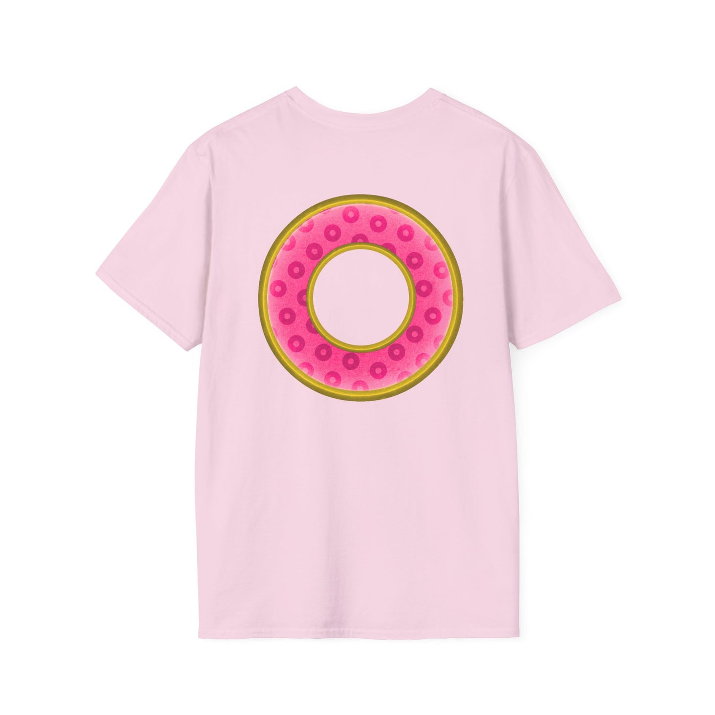 Plain Donuts/Unisex Soft-Style - "Plain Wide Mouthed Paradoxical Donuts" - pink/gold donuts