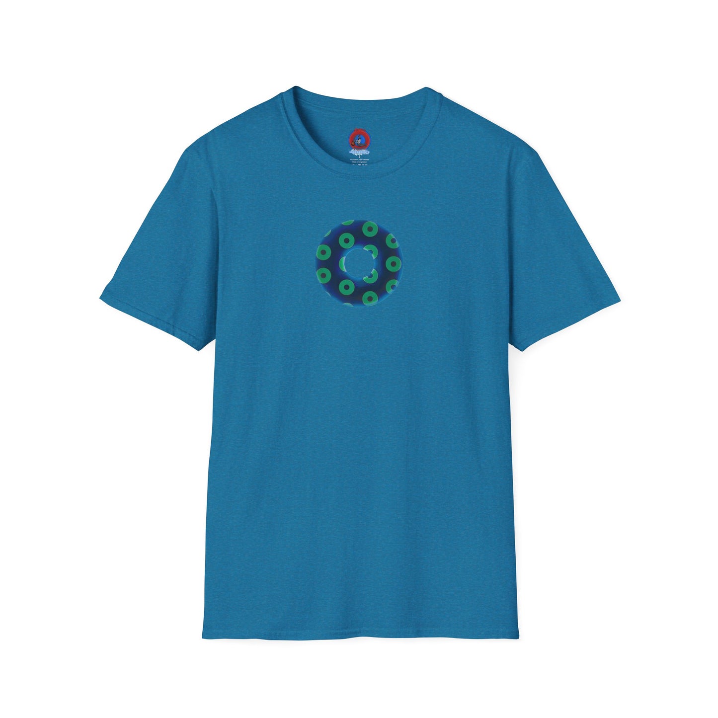 Plain Donuts/Unisex Soft-Style - "Plain Blimpy Paradoxical Donuts" - dark blue/jade green donuts