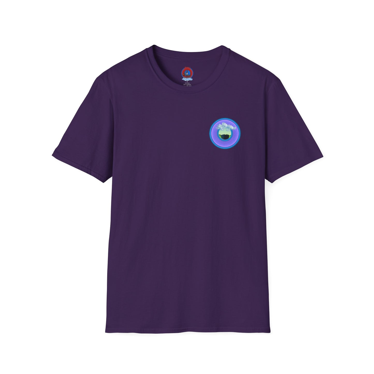 Classic Donut Tee - Unisex Soft-Style - "Got Rhombus?" - series 1.0  - variant 4 - purple/blue donut