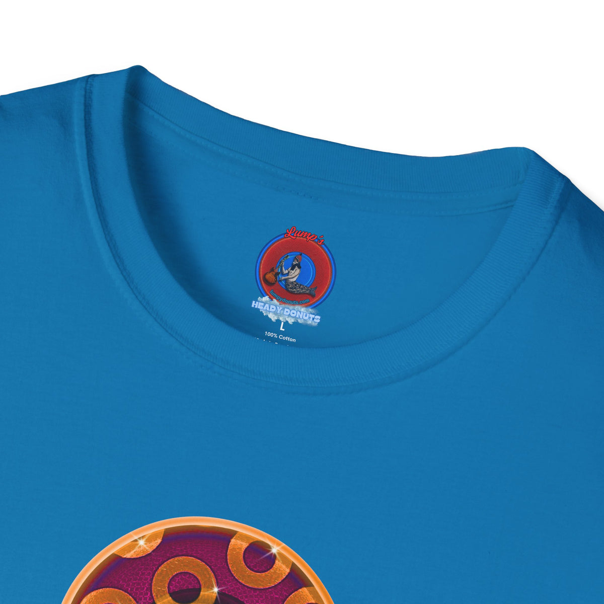 Classic Donut Tee - Unisex Soft-Style - "Princely Wooked Cream - YEMSG Donut " - burgundy/orange rustic paradox donut - variant 1