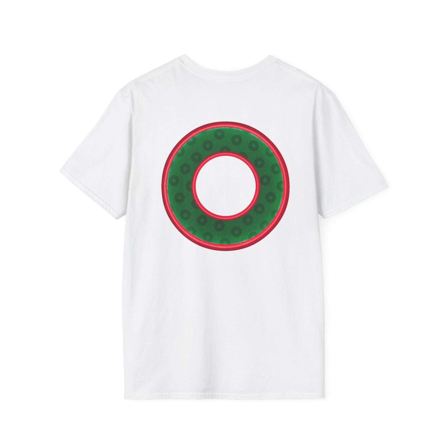 Plain Donuts/Unisex Soft-Style - "Plain Wide Mouthed Paradoxical Donuts" - dark green/red donuts
