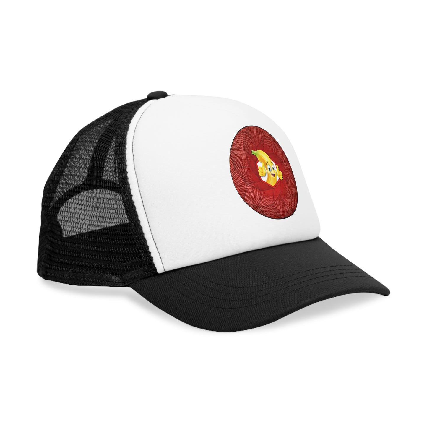 Lumpy Trucker Hat - "The Day that You Arrive" - variant 5 - red [cubed] donut