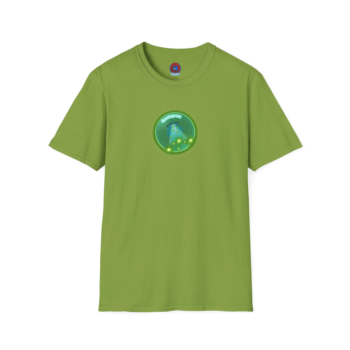 Classic Donut Tee - Unisex Soft-Style - "Close Encounters of the Delaware kind - Mondegreen Donut"  " variant 1 - green donut