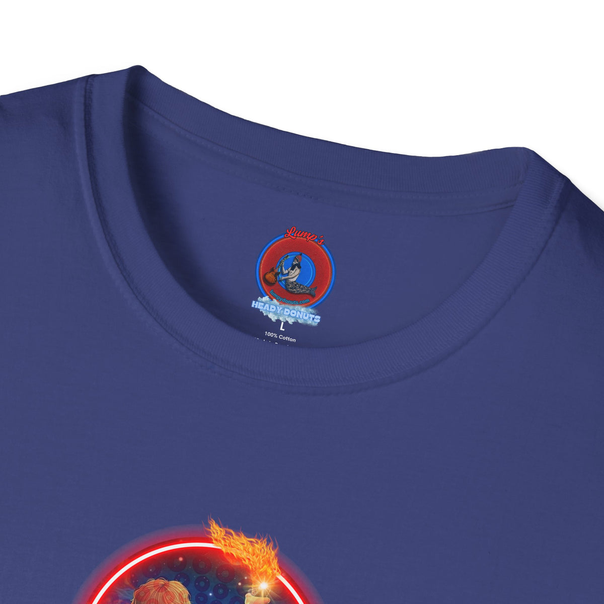 Classic Donut Tee - Unisex Soft-Style - "Torchbearer's Donut " - red donut