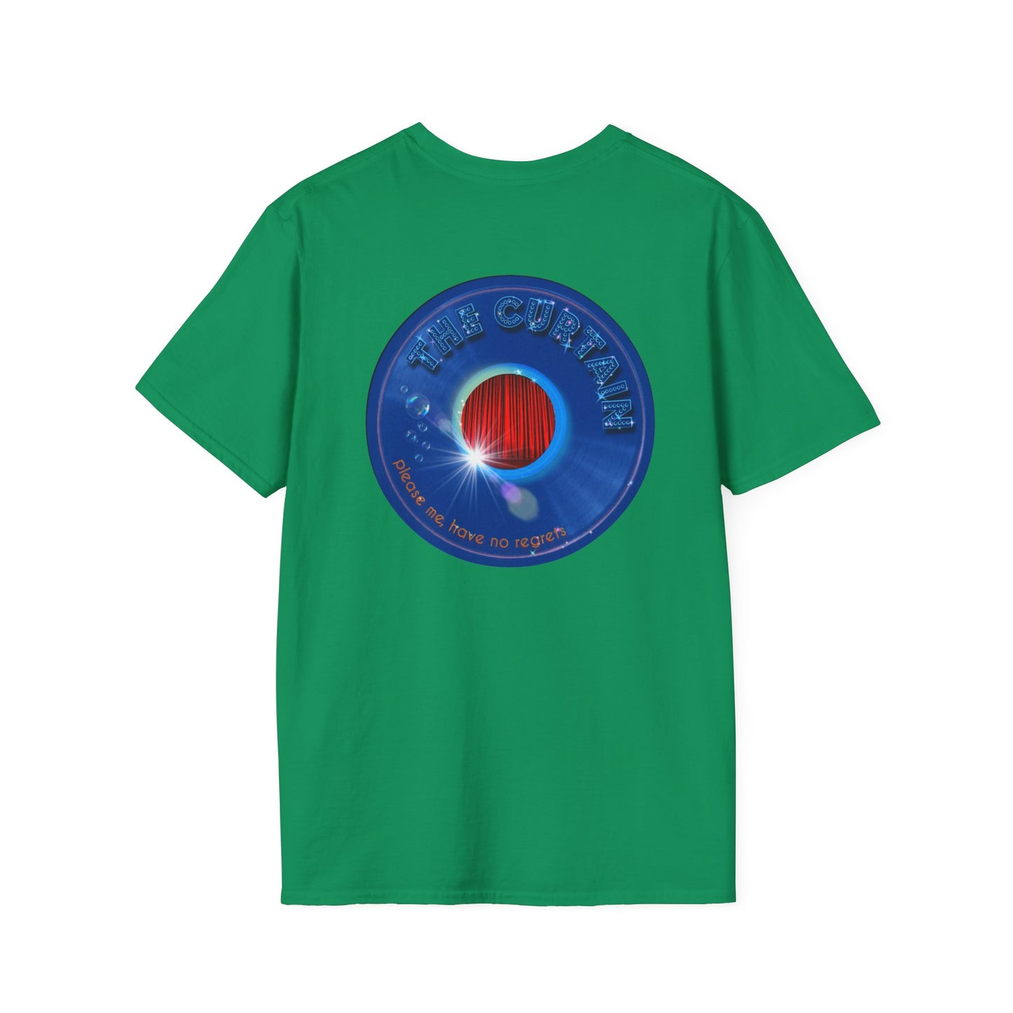 Classic Donut Tee - Unisex Soft-Style - "The Donut Without" - series 1.0  - variant 1 - vivid blue record donut