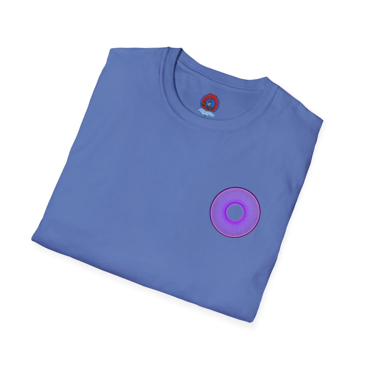 Classic Donut Tee - Unisex Soft-Style - "The Joker's Personal Tees - Troubadour Edition" - series 1.0 - variant 1 - purple donut