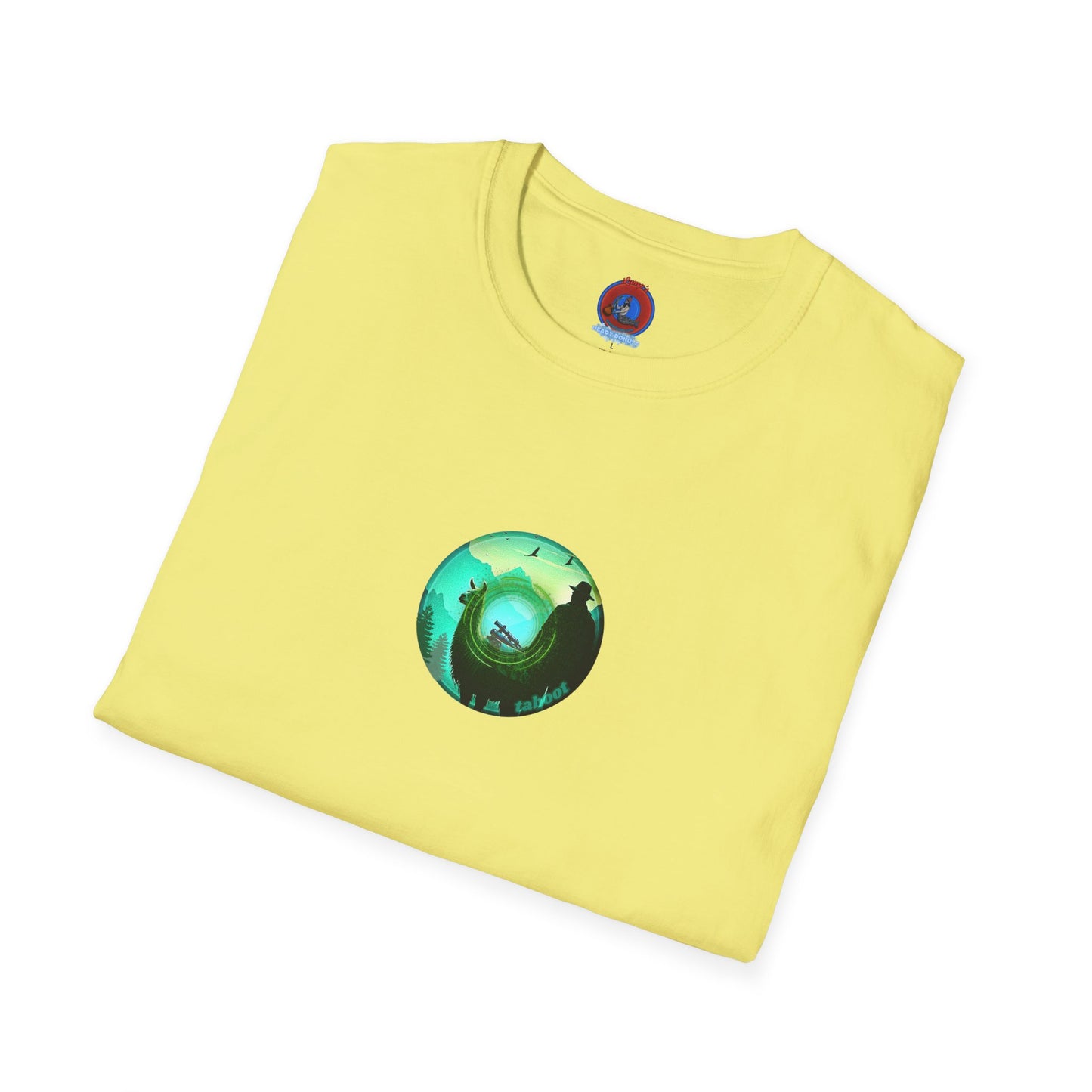 Lumpy Coffee Traders Tee - Unisex Soft-Style - "Taboo, taboot!" - paradoxical logo donut - variant 1