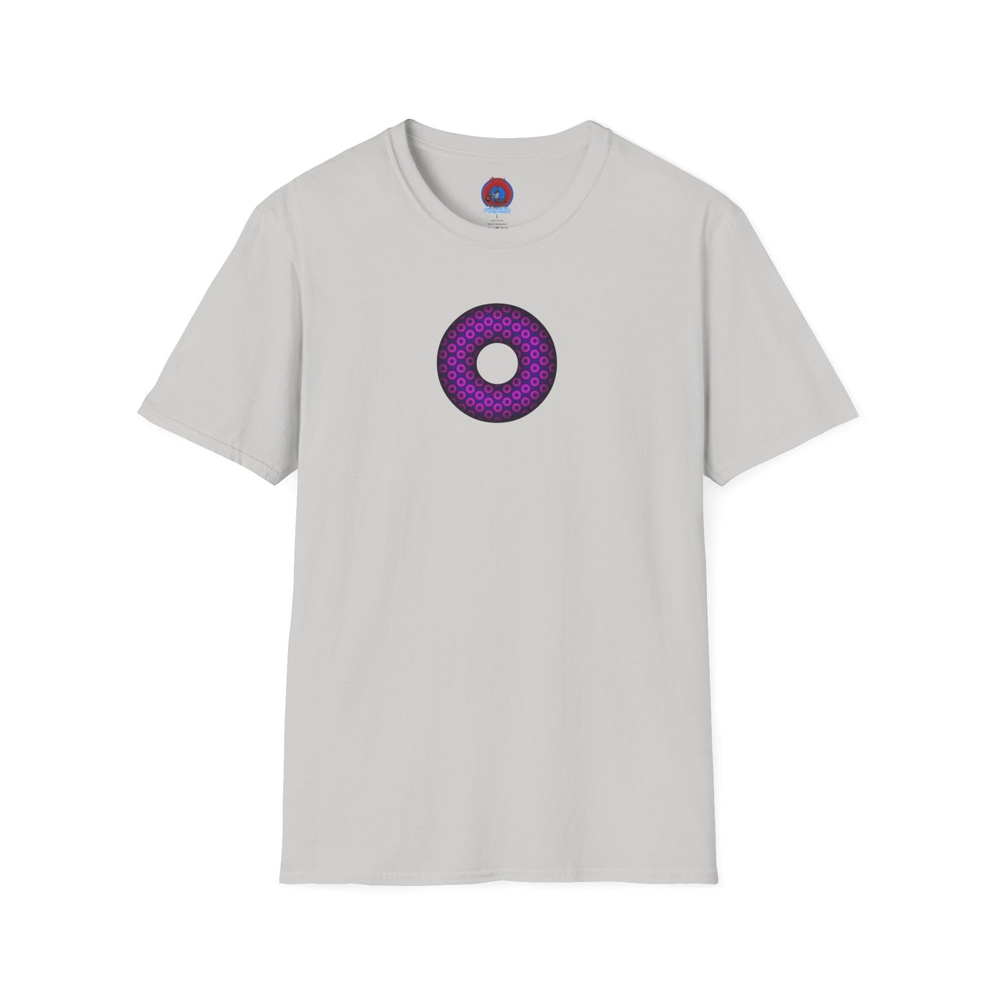 Plain Donuts/Unisex Soft-Style - "Plain Paradoxical Grided Donuts" - hot pink/purple donuts