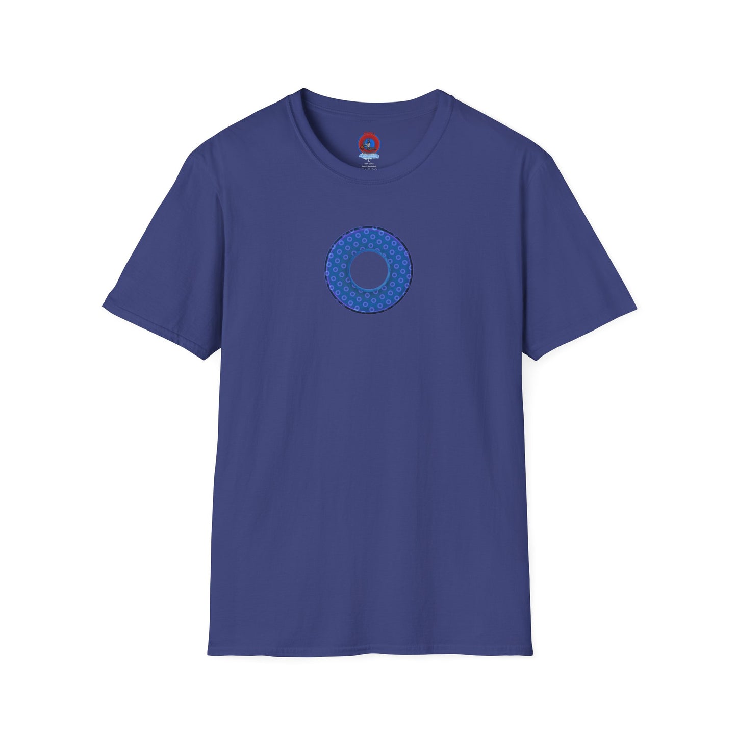 Plain Donuts/Unisex Soft-Style - "Plain Electric Paradoxical Donuts" - light purple/dark blue donuts