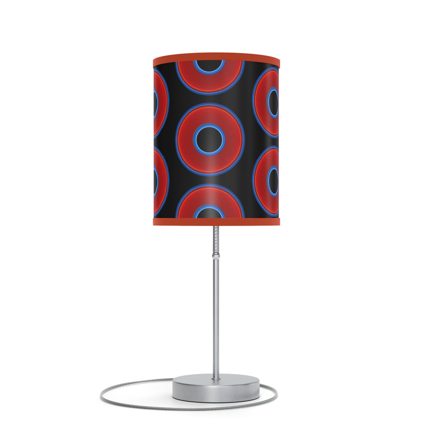 Lumpy Accent Lamps - red vivid donuts w/black background
