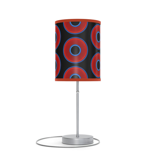Lumpy Accent Lamps - red vivid donuts w/black background