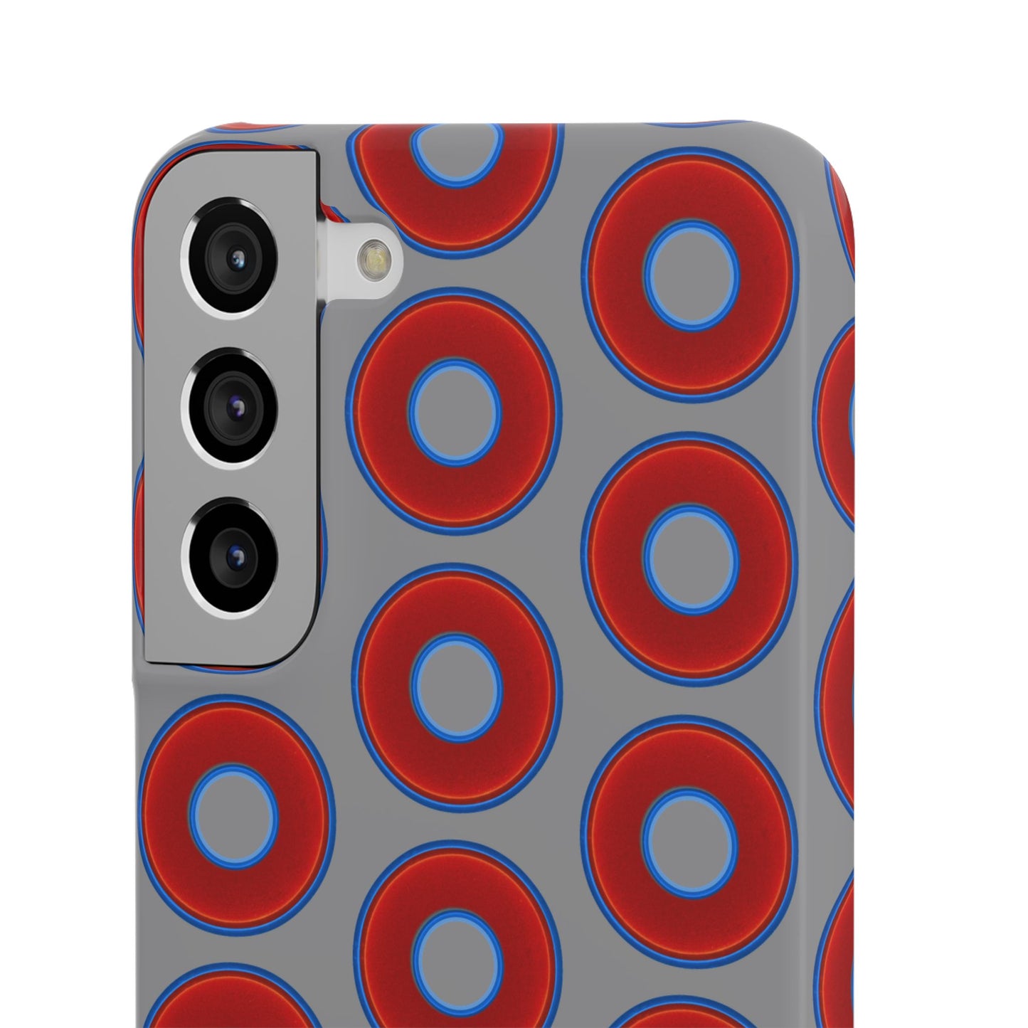 Donut Snap Case - red vivid donut print w/gray background