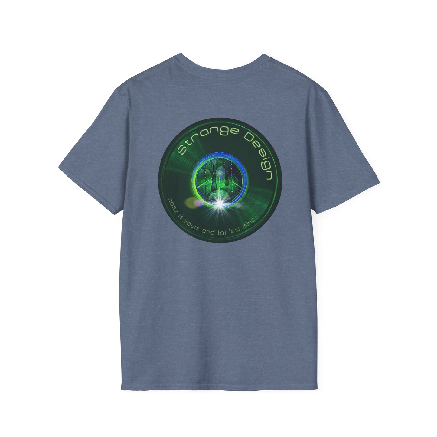Classic Donut Tee - Unisex Soft-Style - "The Strangely Designed Donut Tee" - series 1.0 - green donut