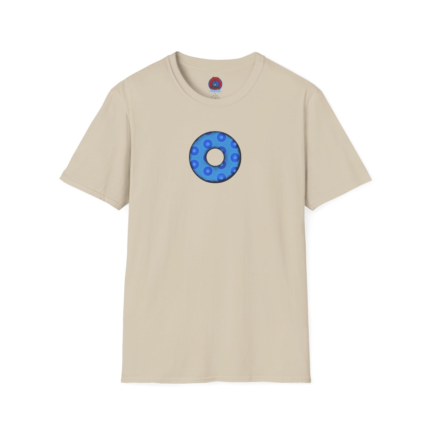 Plain Donuts/Unisex Soft-Style - "Plain Blimpy Paradoxical Donuts" - blue/light blue donuts