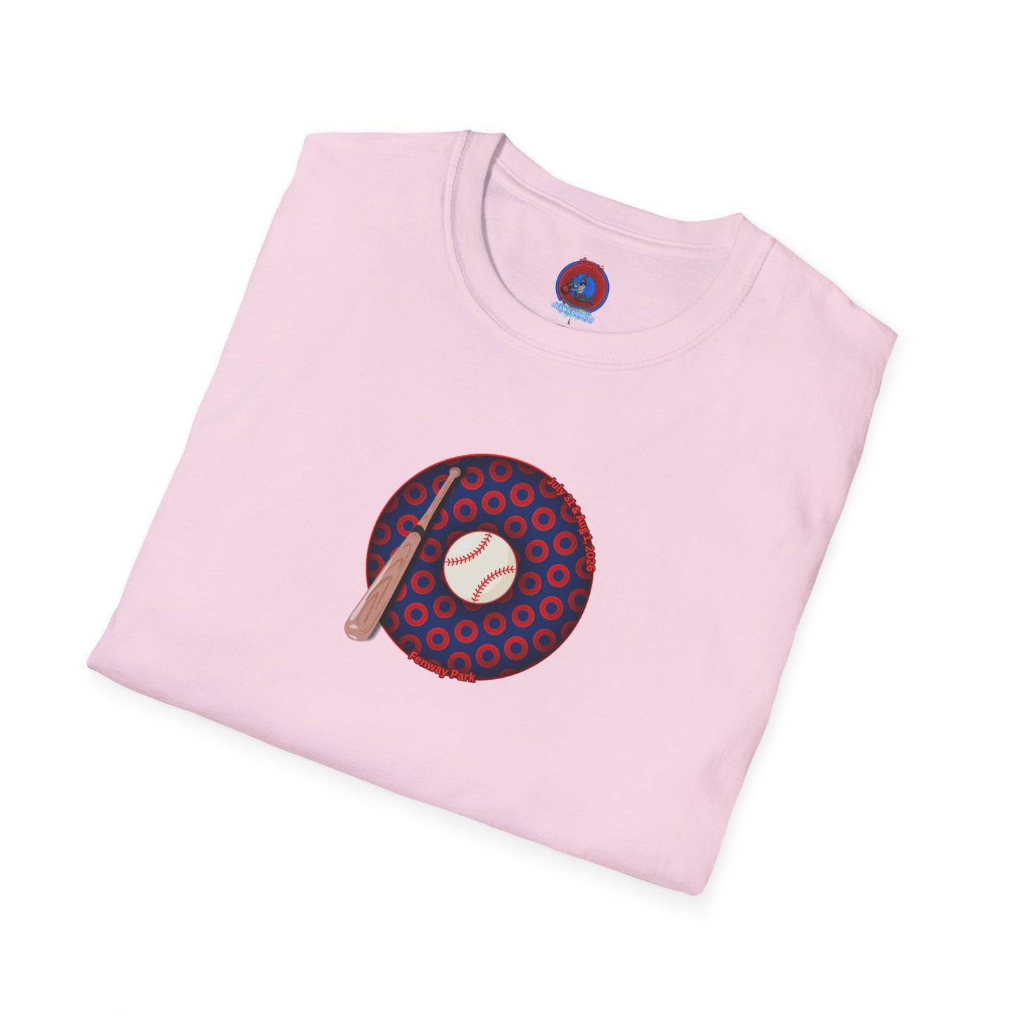 Classic Donut Tee - Unisex Soft-Style - "Phenway Ballpark Donuts" - vivid paradox donut - variant 1